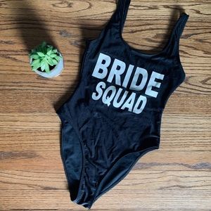 NWOT Bride Squad Bachelorette Bathing Suit Swim